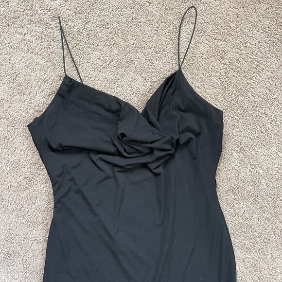 B Darlin Juniors Cowl-neck Slip Dress Black XL Bodycon LBD Sexy Date Night Club - Picture 2 of 7